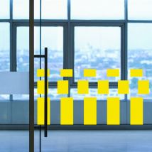 Rectangles de marquage pour vitres (WVIT10) - Blanc - Hauteur : 10 cm
