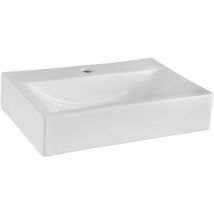 Balterley - Rectangular 1 Tap Hole Ceramic Countertop Vessel without Overflow - 460mm - White