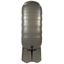 Nature - Récupérateur d'eau de pluie colonne 250 litres, Couleur Taupe, Socle Sans socle