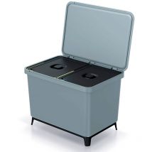 Recycling-Sortiersystem de 2x23L Farbe grau Keden