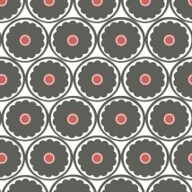 Fine Decor - Red Black Aristas Floral Wallpaper Flower Paste The Wall