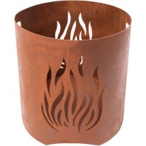Braciere Artigianale da Giardino Kiruna Ruggine in Acciaio Redfire Marrone