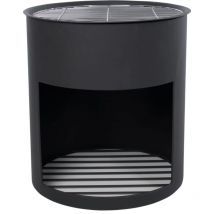 Redfire - Brasero tipo barril Milshire acero negro