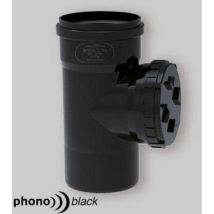 Raccord d'évacuation PVC – Capuchon Phono Black 100 – PVC thermoplastique – 13 dB à 2 l/s – Forme du raccord, Diamètre tube liquide/gaz, Largeur, 