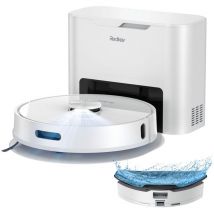 Redkey - R10 aspirateur Robot avec Station de vidange, Fonction Lavage - Auto-nettoyant 90 Jours, réservoir d'Eau de 350ml, 4000 Pa,avec Navigation