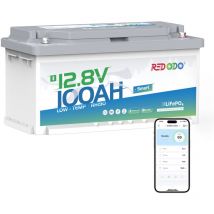 12V100Ah Bluetooth Sous-siège Batterie Lithium, hauteur 188mm LiFePO4 avec 100A bms protection d'arrêt à basse température pour camping-car,