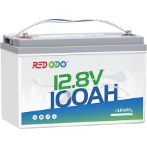 Batterie au Lithium 12V100Ah rechargeable LiFePO4, bms 100A Intégré, pour Bateaux, Camping-Cars, caravane, systèmes solaires, kits de panneaux