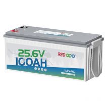 Batterie Lithium 24V100Ah rechargeable LiFePO4, 2560W, 100A bms, parfait pour Camping-Cars, caravane, Système solaire, Hors Réseau, kits de panneaux