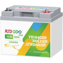 Batterie au Lithium 12V 50Ah Portable rechargeable LiFePO4, bms protégées, 4000-8000+ cycles, durée de vie de 10 ans, pour systèmes solaires,