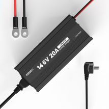 Chargeur de batterie 14,6V 20A LiFePO4 pour batterie lithium-fer phosphate supporte une charge rapide, conçu pour charger la batterie LiFePO4 à cycle