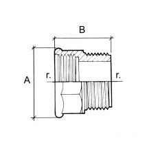 Reducción Macho/Hembra J-89 - jimten Medidas: 1.1/2' x 1'