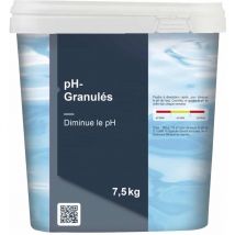 Ph Moins Piscine - Méga Seau 7,5 kg - Baisse Le Ph - Granulés - Ph- - Equilibre L'Eau - Gamme Traitement Piscine Essentiel