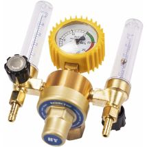RéDucteur de Pression CO2 Mig Tig DéBitmèTre Soupape de Commande RéGulateur de Gaz de Soudage Double Tube Compteur de Bulles DéBitmèTre