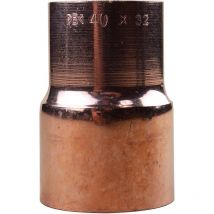 Raccord cuivre réduit à souder - Mâle / femelle - diamètre 40 - 32 mm