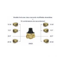 Itron - Riduttore isobar multifilettato da 1/2 a 3/4