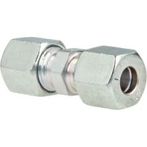 Schneidringverschraubung Typ g - Gerade Verschraubung ø 8 x ø 8 mm, Stahl verzinkt, Schneidring Stahl