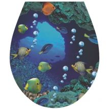Tycner - Reef' wc Seat Sticker Toilet Lid Cover Bathroom Art 32x38cm