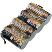 Pack de batterie (NiMh) 4.8 v 3700 mAh Nombre de cellules: 4 Sub-C side by side X960182 - Reely