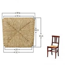 Okaffarefatto - Recambio para silla rústica de paja de marisma 996