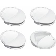 Reer Eckenschutz, 4er Set, Ecken Schutz, Stoßschutz, Kindersicherung, Kinder Sicherung, Weiß / Transparent, 82010
