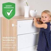 Serrure pour espagnolette – Multi-sécurités en plastique blanc – Pack de 3 pièces – REER