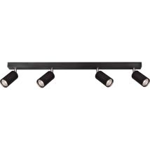 Plafonnier Rail Noir 4 Spots Gu10 Kaja Monti K-4554