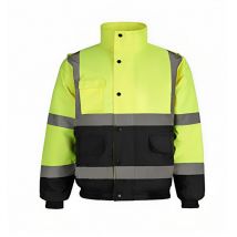 Osuper - Reflection high visibility jacket - 2 tones Fluorescent yellow/Navy - Size: l