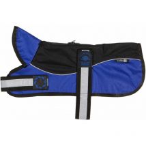 Outhwaite - Reflective Black/Blue Unpadded Harness coat plus collar 14' (36cm) - 261428