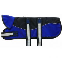 Reflective Black/Blue Unpadded Harness coat plus collar 24" (61cm) - 261433