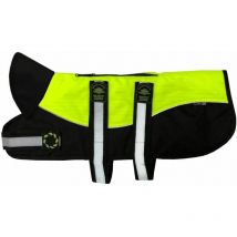 Outhwaite - Reflective Black Hi Viz Padded Harness Coat 61cm - 260623