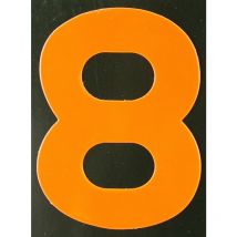 Reflektierende Klebezahl 8 orange 80 mm 8 Klebebuchstaben & Zahlen - Conacord