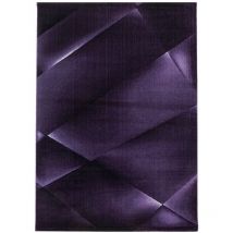Costa - reflet - Tapis à motifs géométrique (Violet - 80x250cm)