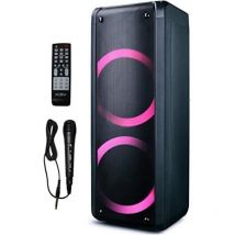 Reflexion - PS09BT - Tragbarer Bluetooth DJ-Lautsprecher, Karaoke, 500 w, FM-PLLL-Radio, LED-Effekt mit Farbwechsel de, inkl. Mikrofon, eingebauter