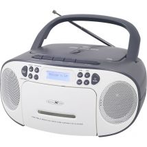 CD-Radio dab+, dab, ukw aux, cd, Kassette, usb Weiß, Grau - Reflexion