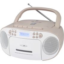 CD-Radio dab+, dab, ukw aux, cd, Kassette, usb Weiß, Pink - Reflexion