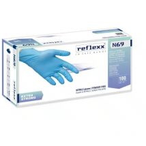 N69 Nitrilhandschuhe ohne Puder, 100 % latexfrei, 7 g, Kat. 3, 100 Stück, m - Reflexx