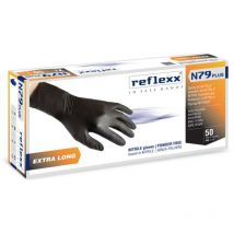N79P Nitrilhandschuhe ohne Puder, 100 % latexfrei, 7,7 gr, Kat.3, 50 Stück, xl - Reflexx