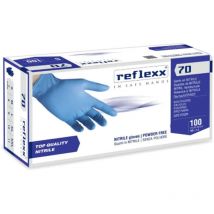 Gants en nitrile Reflexx R70 sans poudre 100 % sans latex 4,9 g Cat. 3 100 pièces XXL