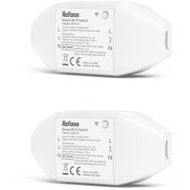 Interruttore WiFi Smart Switch Compatibile con Alexa & Google Home, diy Spina con Interruttore Intelligente - Controllo Remoto, Timer e Regolazione