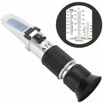 Shmshng - Refractómetro de refrigerante anticongelante 4 en 1 pequeño y portátil para sistemas anticongelantes automotrices, ácido de batería y
