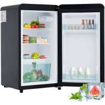 Keepbuying - Réfrigérateur simple porte 76 L,Lumière LED,Pieds réglables,Classe d'efficacité énergétique E,84 KWH/an - 41x42x75 cm - Noir
