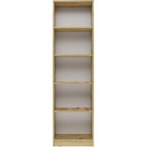 Libreria Da Ufficio R50 Con Ripiani Da 50 Cm, Raccoglitori, Colore Rovere, Artigianale Per Casa E Ufficio