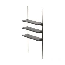 Lifetime Regal für Kunststoff Gerätehaus 3er Set Grau 25x76 cm