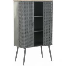 Dkd Home Decor - Holzregal Metall 79x39x133 Holzgrau Metallmaterial Mehrfarbige Farbfamilienregale und Regale Details