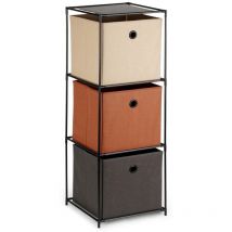 Storage Solutions - Regal mit drei Stoffkörben, 35 x 35 x 102 cm