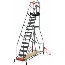 Fimm - Regal-Stehleiter 14 Stufen mit automatischer Arretierung 150 kg 830008819