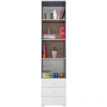 Regalschrank in Beton weiß Eiche SEATTLE-133