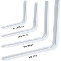 Regalwinkel Weiß 15 x 12,5 cm – Robuste Unterstützung für Regale – 5121