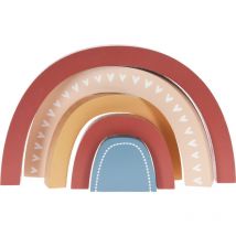 Regenbogen aus Holz, Deko für Kinderzimmer, 26,5 x 2,5 x 15,2 cm