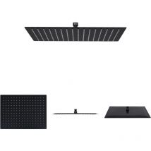 Nova - The Living Store Regenbrause Edelstahl 40x30 cm Rechteckig Schwarz - Duschköpfe - Schwarz